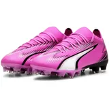 Puma Ultra Match FG/AG WN's Soccer Shoe, Poison PINK White Black, 41