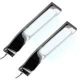 kalb Aufbauleuchte LED Schrankleuchte Schrankbeleuchtung Vitrinenbeleuchtung Bad SET, 2er SET, neutralweiß silberfarben