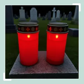 Relaxdays LED Grablicht 4 St. rot