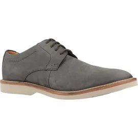 CLARKS Atticus Lt Lace Oxford, Dunkelgraues Nubuk, 43 EU