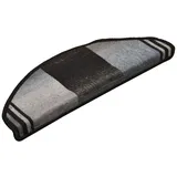 vidaXL Treppenmatten Selbstklebend 15 Stk. Schwarz und Grau 65x21x4 cm