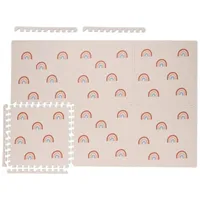 Relaxdays Puzzlematte, 6er Set Spielmatte mit Rand, 60x60 cm,