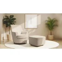 INOSIGN »HETTY, Drehsessel mit Wippfunktion und Hocker; Lesesessel, Armsessel«,
