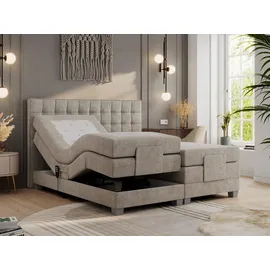 MKS Boxspringbett 160 x 200 cm H4 Beige