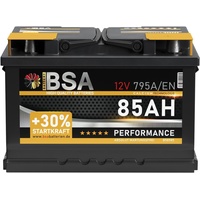 BSA Autobatterie 85Ah 12V +30% Power Batterie 70Ah 72Ah 74Ah 75Ah 77Ah 80Ah