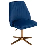 Wohnling Besucherstuhl WL6.304 dunkelblau Stoff