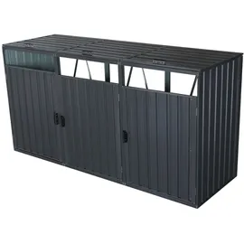 Konifera Mülltonnenbox BS-MK3 240 x 80 x 122 cm grau