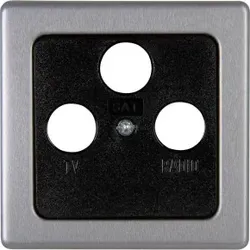 Kopp 337020180 VISION - Antennen-Abdeckung TV/RF/SAT, Farbe: stahl