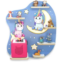 stadtecken Kinder Regal für Musikbox I Nachtschwärmer I Geeignet für die Toniebox und ca. 20 Tonies I Hörspiel I Geschenkidee I Spielen I Sammeln I zum Aufhängen