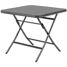 Gardissimo Hochwertiger Klapptisch Garda Anthrazit 80", mit Sicherheitsarretierung, Riffleglas und einfachem Klappmechanismus, 80 x 80 cm