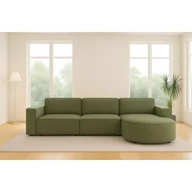 kaiser möbel Ecksofa Cursal Round L-Form, Stoff Artico, Moss, Rechts - Grün