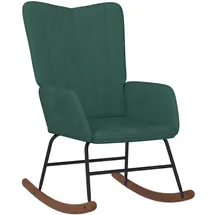 vidaXL Schaukelstuhl Samt 65 x 67 x 0 cm Dunkelgrün