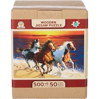 Wooden City Holzpuzzle Wild Horses on the Beach L