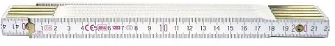 Holz-Gliedermaßstab 10 Glieder sichtbare Feder 2m EG-Prüfzeichen Genauigkeit III