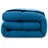 Wometo Steppbett Bettdecke Wende-Design ca. 135x200 cm – dunkelblau & blau – buntes Ganzjahres Steppbett (Sommer und Winter) I farbig und ohne extra Bezug