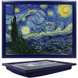 Lesser & Pavey Knietablett mit gepolstertem Kissen, für Getränke, Lebensmittel, Frühstück, Laptop, gepolstertes Knietablett für Zuhause und Büro, Vincent Van Gogh
