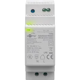goobay Hutschienen-Netzteil 74764, 12 V, 2,5 A, 30 W