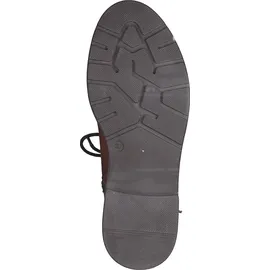 Marco Tozzi Damen Stiefeletten zum Schnüren aus Leder mit Reißverschluss, Braun (Cognac), 41 EU