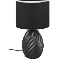 Trio Reality Leuchten Tischleuchte Melva R51771032, Fuß Keramik Schwarz