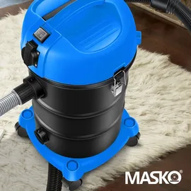 Masko MASKO® 6IN1 Industriestaubsauger Staubsauger Nass Trocken Sauger Aschesauger 2300W + Steckdose Blasfunktion ? Nass-Saugen Industrie-Sauger mit & ohne Beutel beutellos