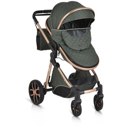 Moni Kinderwagen Alma Sportsitz Tragetasche umbaubar Wickeltasche Sitz umkehrbar grün
