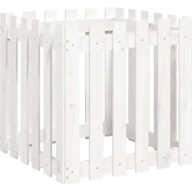 furnicato Pflanzkübel 60 x 60 x 60 cm Weiß