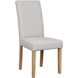 byLIVING Esszimmerstuhl 2er Set Elias/Webstoff Taupe/Gestell Massivholz schwarz/B 47, H 99,5, T 60 cm