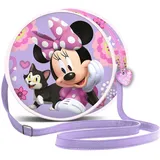 Disney Minnie Maus Cat-Runde Umhängetasche, Lila, 18,5 x 18,5 cm