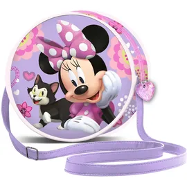Disney Minnie Maus Cat-Runde Umhängetasche, Lila, 18,5 x 18,5 cm