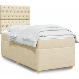 vidaXL Boxspringbett 90 x 190 cm Creme