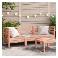 vidaXL Gartensofa 3-Sitzer Massivholz Douglasie