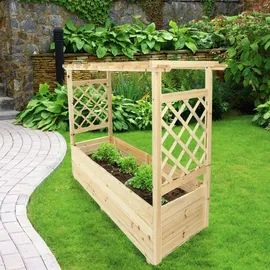 holz4home Pflanzkasten 128 x 103 x 44 cm Natur