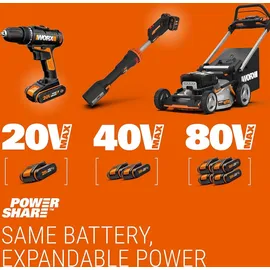 Worx Akku-Laubbläser WG547E.9 PowerShare 20 V Solo