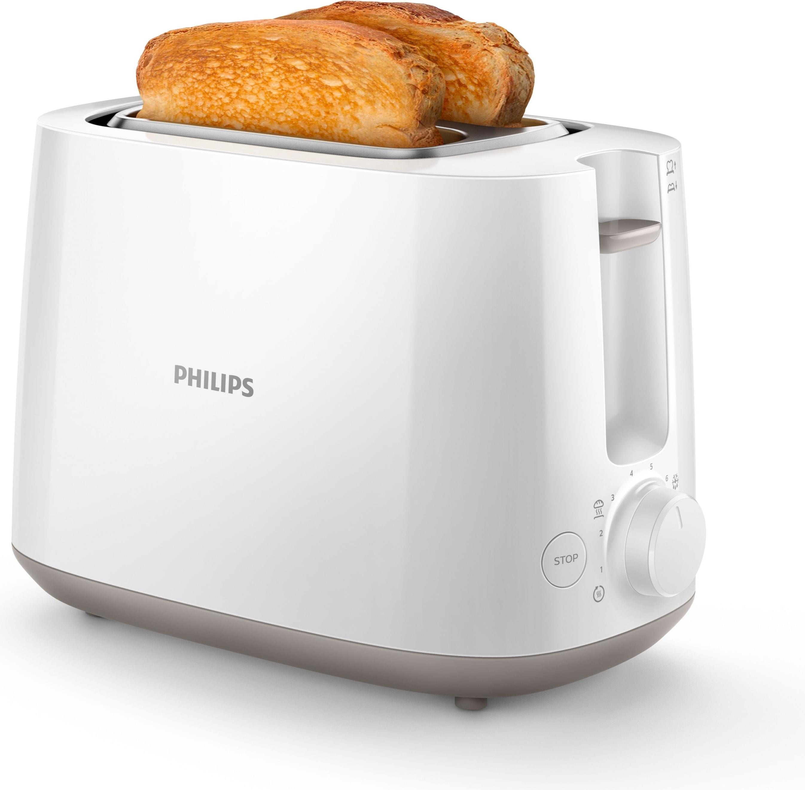 Philips Daily Collection HD2581/00, Toaster, Weiss