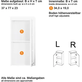 trendteam Hängeschrank Amanda Dekor Weiß