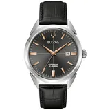 BULOVA 96B422 Herrenuhr Automatik Sutton Schwarz/Roségoldfarben