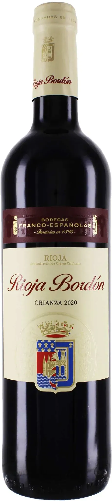 Bodegas Franco-Espanolas 2020 Bordon Crianza 2020 Garnacha,Tempranillo Spanien