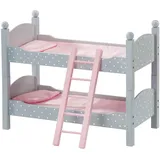 Teamson Kids Etagenbett Puppenbett aus Holz Puppenzubehör Puppen-Möbel Olivias WorldTD-0095AG