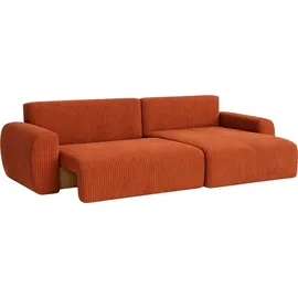 kaiser möbel Ecksofa Cordstoff 2-Sitzer Orange