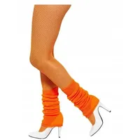 Festivalartikel Kostüm NEONFARBE KNIESTRÜMPFE SOCKEN 80ER JAHRE orange