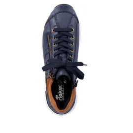 Rieker Sneaker Extraweite Lederoptik blau