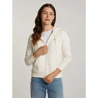 TOMMY JEANS Sweatjacke »TJW REG S FLAG ZIP THRU«, mit Logostickerei, für Damen, YBH white) XS (34), Ancient , 75808756-XS