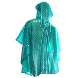 Sonia Originelli Regenponcho Kinder Regencape "Punkte" Regenschutz Poncho Kapuze, Transparent grün