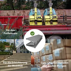 Baumarktplus DREIBREIT by TRUTZHOLM 3-fach Auffahrrampe klappbar Alu 255cm 115 cm Breite 1020kg grau gelocht