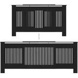 vidaXL MDF Heizkörperverkleidung Schwarz 205 cm