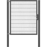 GAH Alberts Einzeltor Flexo Plus 150 cm x 180 cm Pfosten 100 cm x 100 cm Anthrazit
