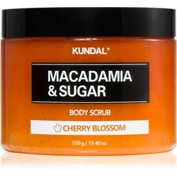 KUNDAL Macadamia & Sugar Cherry Blossom Zucker-Peeling mit Bambus Butter 550 g