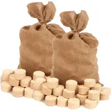 Floranica Holzbriketts 100% Gepresste Hartholzbriketts 2 x 12,5 kg Rundholzbriketts für Kamin Brikett Ideal für Kamin Ofen Kaminbriketts Holz Raketenofen Hohe Brennwert Raucharm