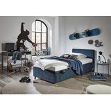 Meise Möbel meise.möbel Kinderbett »FUN«, Polsterbett wahlweise mit Bettkasten, Jugendbett inkl. USB-Anschluss, blau
