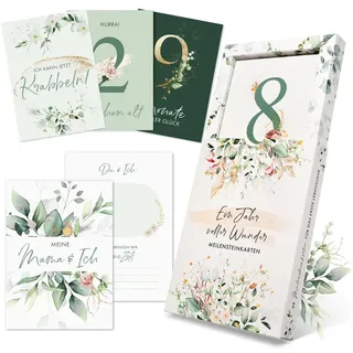 eulentaler EULENTALER® Meilensteinkarten "Ein Jahr" voller Wunder"